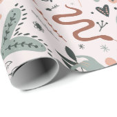 誕生日モダンプレゼントのパターン ラッピングペーパー (ロールコーナー)
