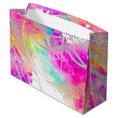 誕生日モダンマルリカラフルーグリッター ラージペーパーバッグ (裏面アングル)