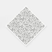 誕生日モダン105番パターン黒/白 スタンダードランチョンナプキン (角)