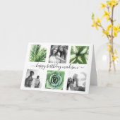 誕生日モダン6枚の写真コラージュ カード (黄色い花)