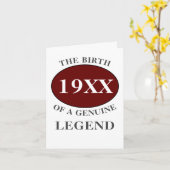 誕生日モノグラムイニシャル名年伝説ユーモア カード (黄色い花)