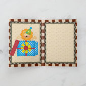 誕生日モンキーのグリーティングカード カード (内部)