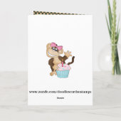 誕生日モンキーグリーティングカード カード (裏面)