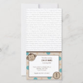 誕生日モンキーフォトカード招待状 (正面)