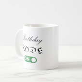 誕生日モードがオン コーヒーマグカップ (正面左)
