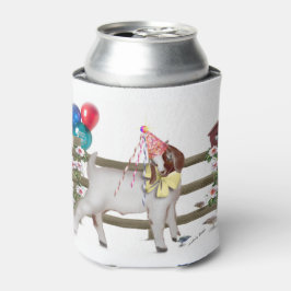 誕生日ヤギとサプライズメッセージの下部 缶クーラー