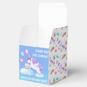 誕生日ユニコーンとケーキの好意ボックス フェイバーボックス (オープン)