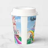 誕生日ユニコーンガールズネーム&エイジスターレインボー 紙コップ (右)