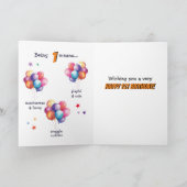 誕生日ユニコーンパーティー カード (内部)