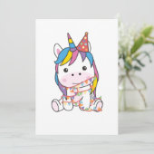 誕生日ユニコーン子供へA誕生日ホリデーカード シーズンカード (スタンド正面)