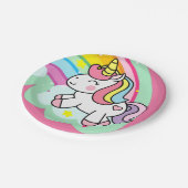 誕生日ユニコーン ペーパープレート (アングル)