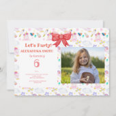 誕生日ユニコーン(写真) 招待状 (正面)