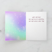 誕生日ユニコーン！子ハッピーバースデーカード サンキューカード (内部)