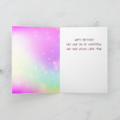 誕生日ユニコーン！子ハッピーバースデーカード サンキューカード (内部)