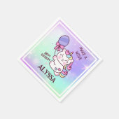 誕生日ユニコーン！子ハッピーバースデー スタンダードカクテルナプキン (角)