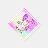 誕生日ユニコーン！子ハッピーバースデー スタンダードカクテルナプキン (角)