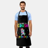 誕生日ユニコーンtシャツdesのベクトルおばあちゃん エプロン (着用した状態)