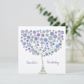 誕生日ユニセックスツリーレトロパーソナライズされた招待状 招待状 (スタンド正面)