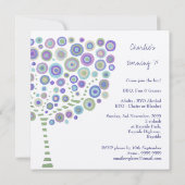 誕生日ユニセックスツリーレトロパーソナライズされた招待状 招待状 (裏面)