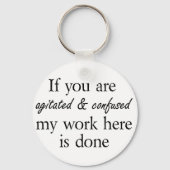 誕生日ユニークおもしろいギフトは引用文ジョーク キーホルダー (正面)