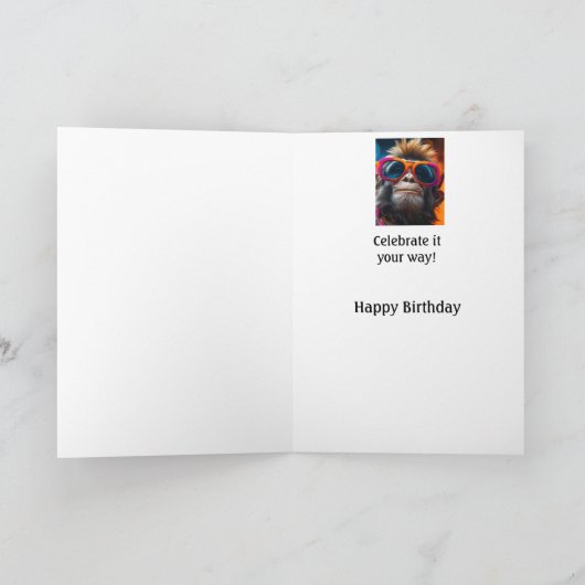 誕生日ユニークは優しい人のユーモアの一つ カード (内部)