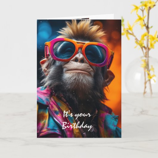 誕生日ユニークは優しい人のユーモアの一つ カード (黄色い花)