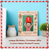 誕生日ユニーククリスマスプレゼント名前をカスタムする レーザー彫刻フレーム