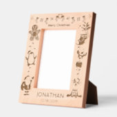 誕生日ユニーククリスマスプレゼント名前をカスタムする レーザー彫刻フレーム (左)