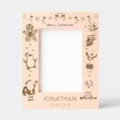 誕生日ユニーククリスマスプレゼント名前をカスタムする レーザー彫刻フレーム (正面)