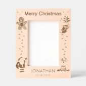 誕生日ユニーククリスマスプレゼント名前をカスタムする レーザー彫刻フレーム (正面)