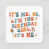 誕生日ユニークパーティーその私ハイイムザ誕生日ギ スクエア名刺 (裏面)