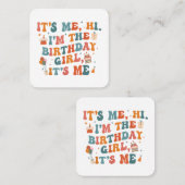 誕生日ユニークパーティーその私ハイイムザ誕生日ギ スクエア名刺 (正面/裏面)