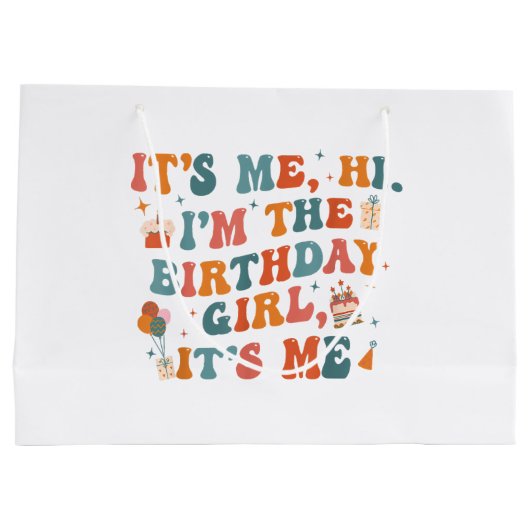 誕生日ユニークパーティーその私ハイイムザ誕生日ギ ラージペーパーバッグ (裏面)