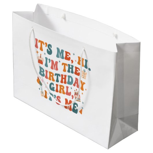 誕生日ユニークパーティーその私ハイイムザ誕生日ギ ラージペーパーバッグ (裏面アングル)