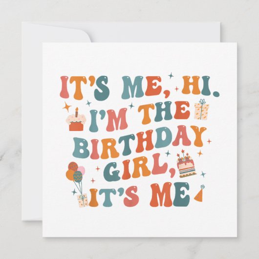 誕生日ユニークパーティーその私ハイイムザ誕生日ギ 招待状 (裏面)