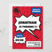 誕生日ユニークパーティーの招待 招待状 (正面)