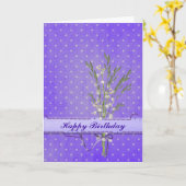 誕生日ユリ カード (黄色い花)