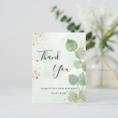 誕生日ユーカリグリッター感謝していユー ポストカード (スタンド正面)