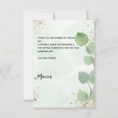 誕生日ユーカリ植物写真 サンキューカード (裏面)