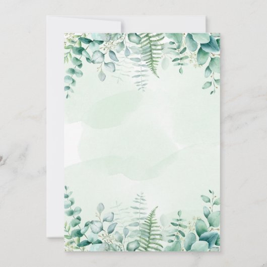 誕生日ユーカリ 招待状 (裏面)