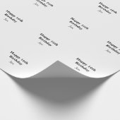 誕生日ユーザー名の追加文字画像の編集可能なinvita ラッピングペーパー (角)