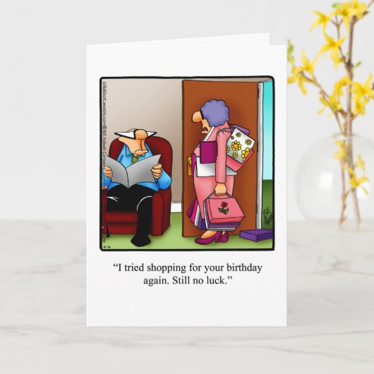 誕生日ユーモアあいさつカード カード (黄色い花)