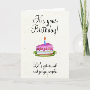 誕生日ユーモアおもしろい飲み カード