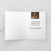 誕生日ユーモアかわいい猫歌う応援ユー カード (内部)