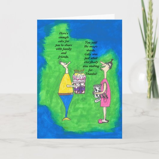 誕生日ユーモアのあるカードレディーアリツインポケット カード (正面)