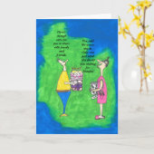 誕生日ユーモアのあるカードレディーアリツインポケット カード (黄色い花)