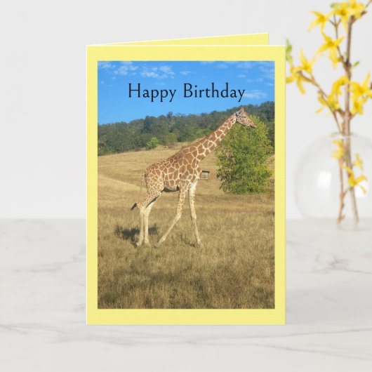 誕生日ユーモアのあるカード カード (黄色い花)