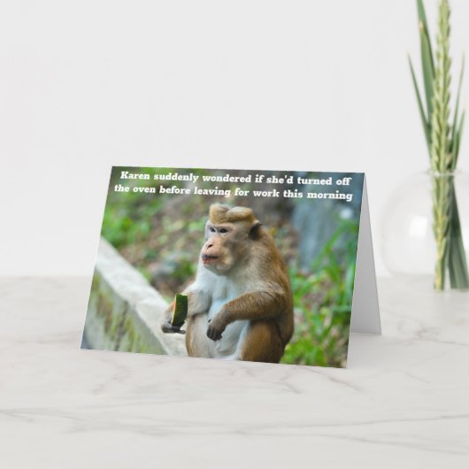 誕生日ユーモアのあるカード シーズンカード (正面)