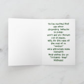 誕生日ユーモアのあるカード「マナー悪いサル」 カード (内部)