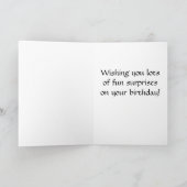 誕生日ユーモアのあるカード、ラクーン「まだそこにいるのか カード (内部)